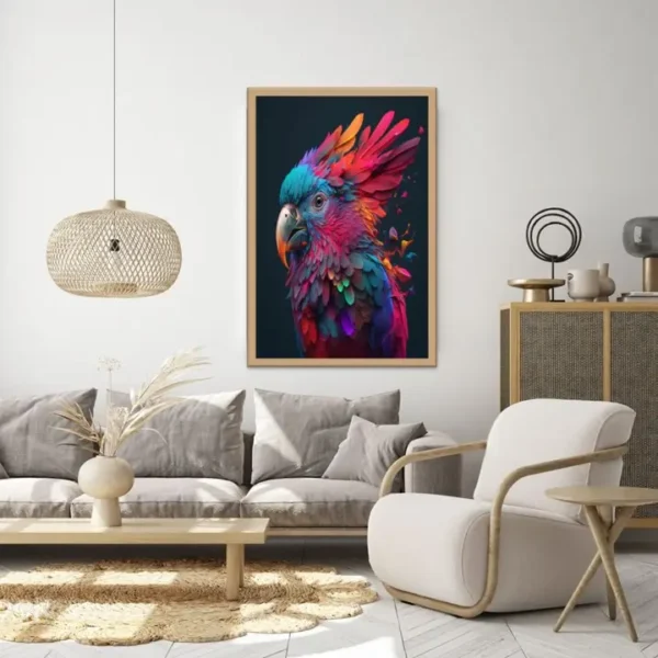 Colorful Bird - Vertical (in/cm)