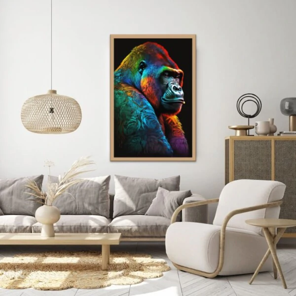 Colorful Gorilla Vertical (in/cm)